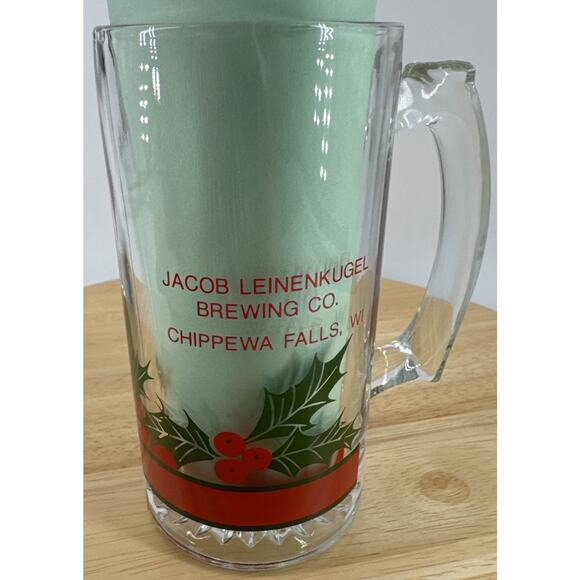 Stein Glass Jacob Leinekugel Brewing Co Chippewa Falls Wisconsin 5.75” T x 2.75” - Picture 2 of 16